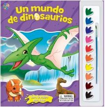 40035-LIBRO DE POSTERS PARA PINTAR - UN MUNDO DE DINOSAURIOS