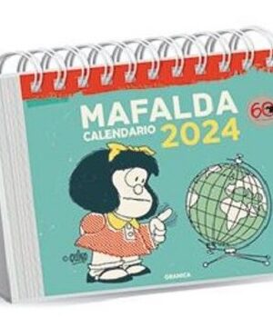 51845-CALENDARIO MAFALDA 2024 ESCRITORIO TURQUESA