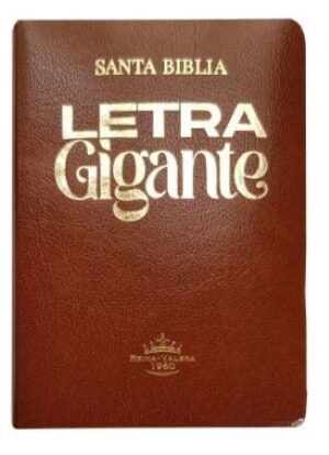51668-SANTA BIBLIA RVR 1960 LETRA GIGANTE CAFE CANTO DORADO